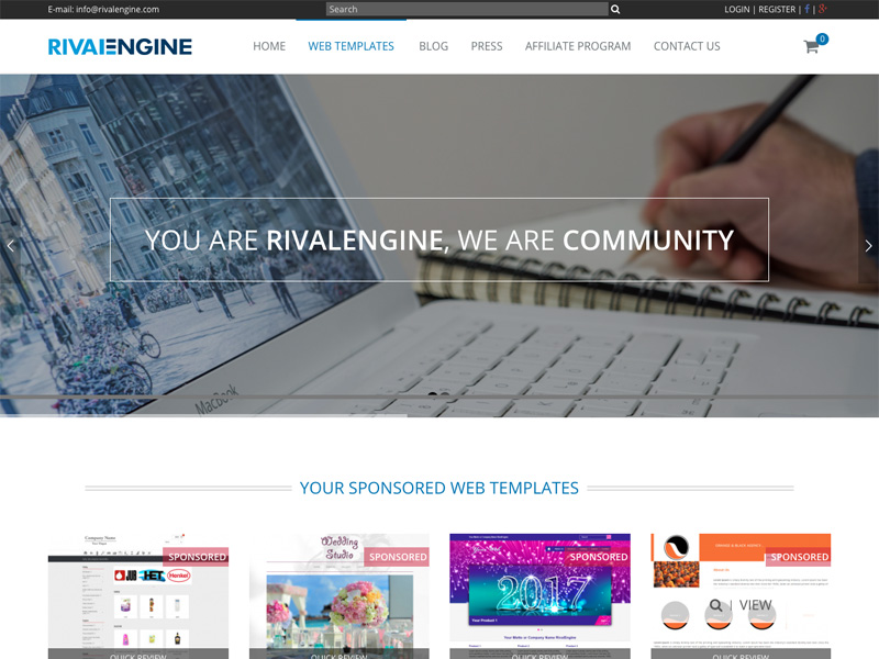 webApp CMS RivalEngine